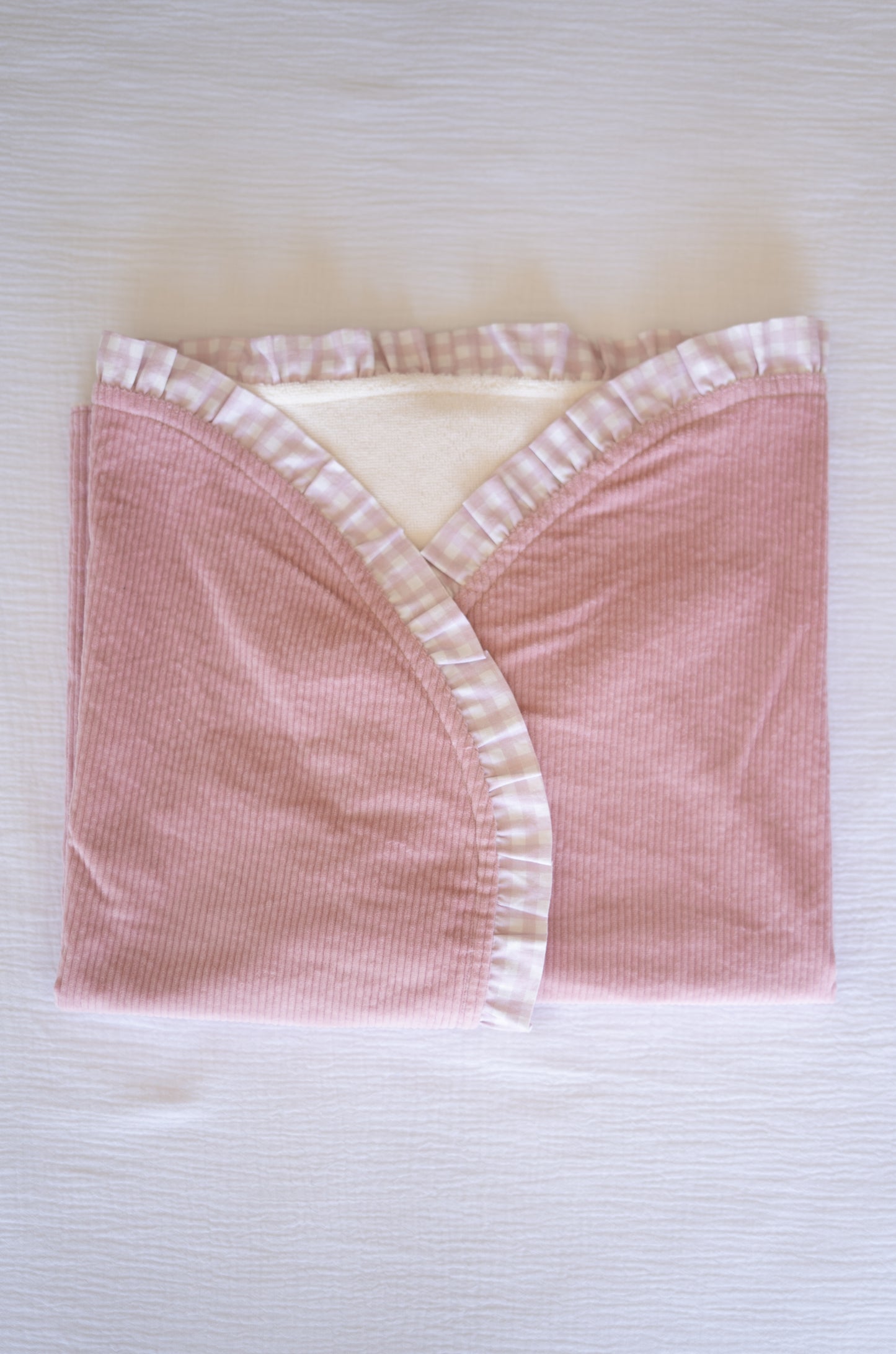 Receiving Wrap - Pink Curderoy Checks