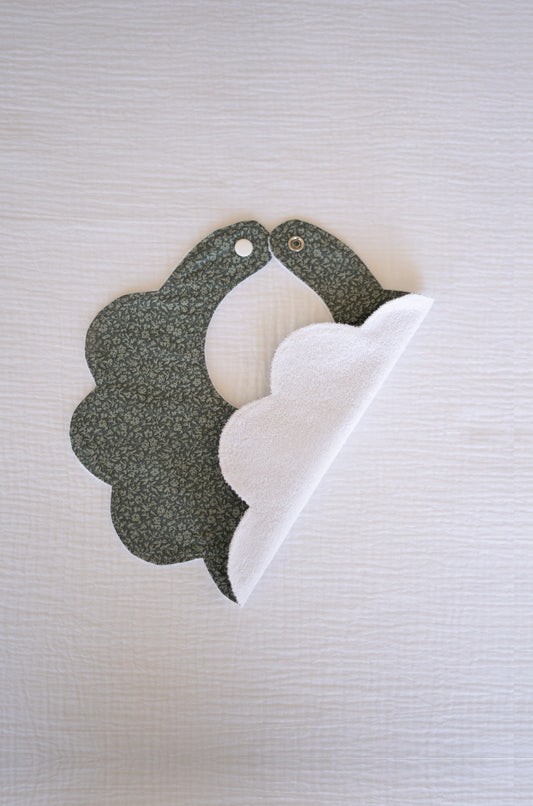 Green Leaves Tilda Baby Bib