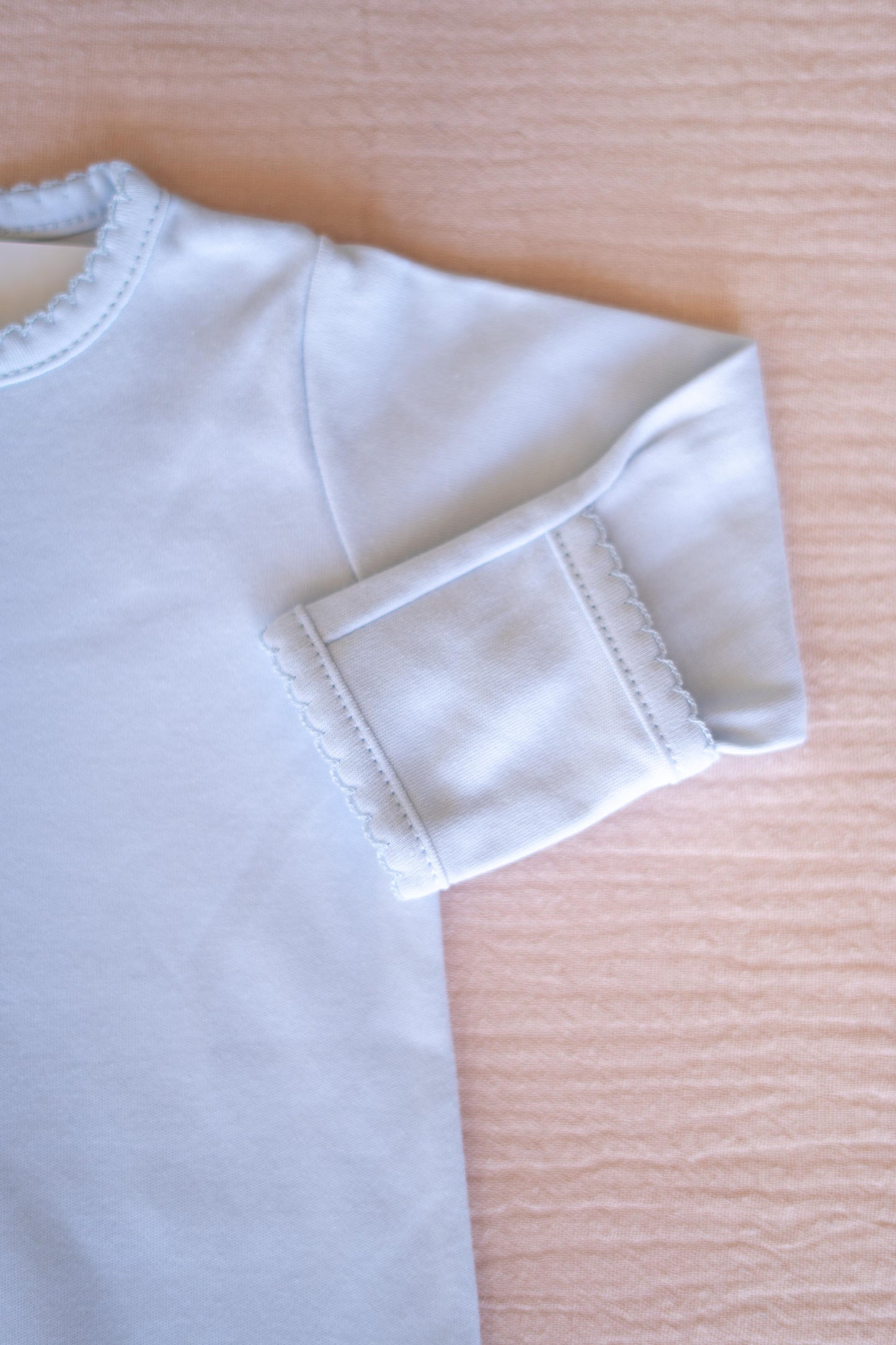 Premium Pima Cotton Blue Babyrow & Hat: Preemie