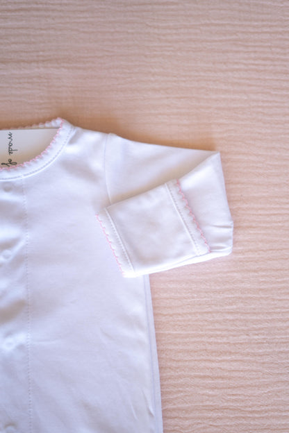 Premium Pima Cotton Pink Babyrow & Hat: Preemie