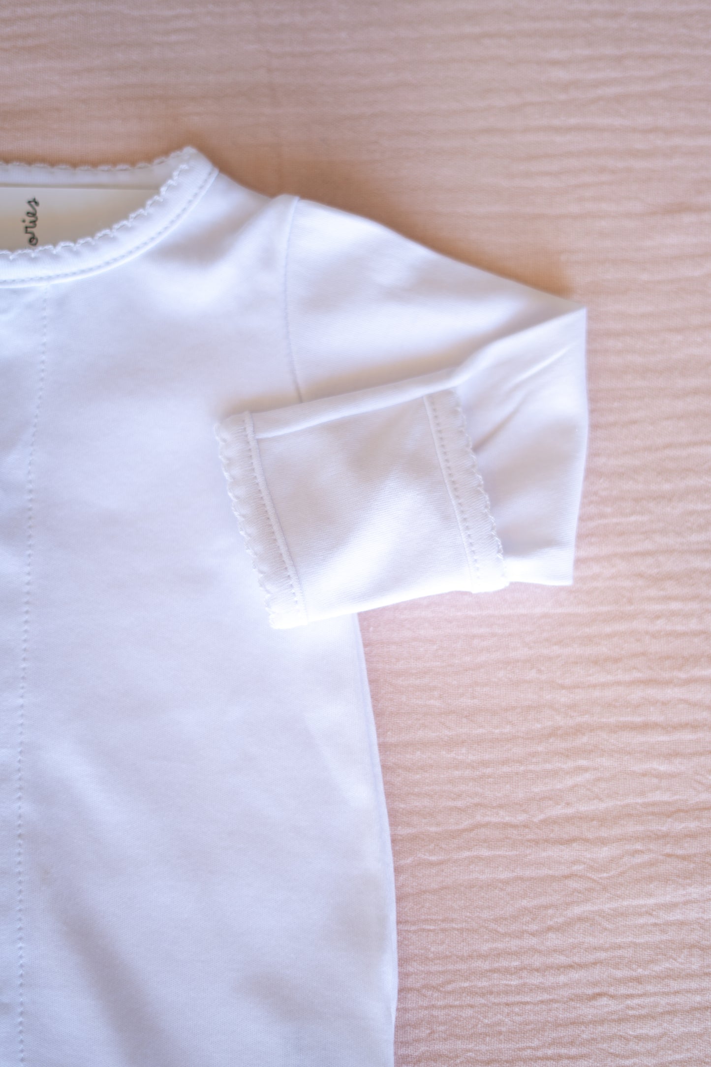 Premium Pima Cotton White Sleep Sack & Socks: Preemie