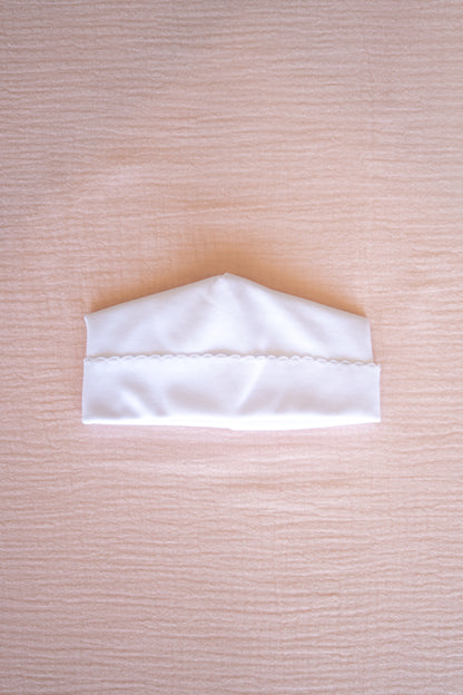 Premium Pima Cotton White Babyrow & Hat: Preemie