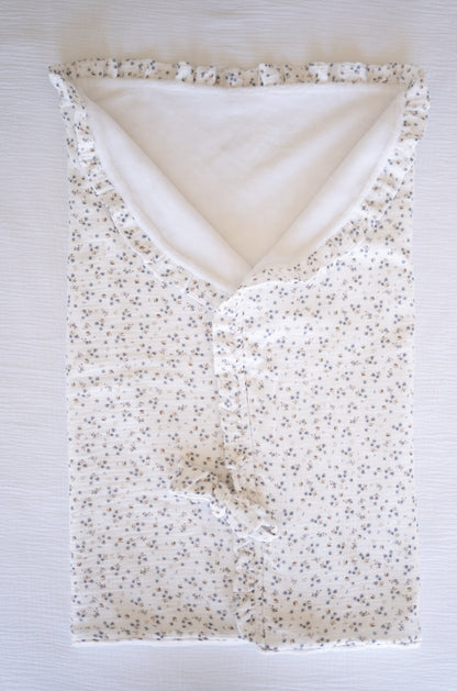 Receiving Wrap - Blue Flowers