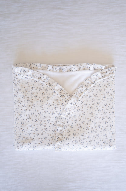 Receiving Wrap - Blue Flowers