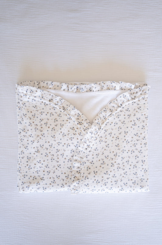 Receiving Wrap - Blue Flowers