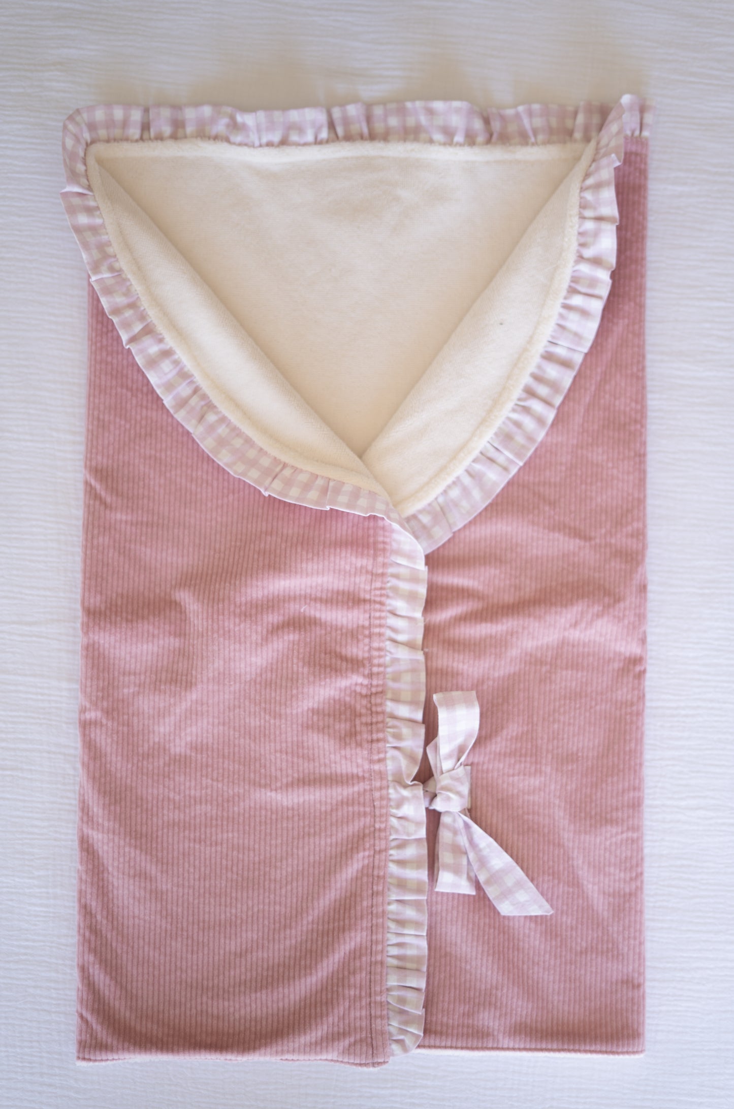 Receiving Wrap - Pink Curderoy Checks