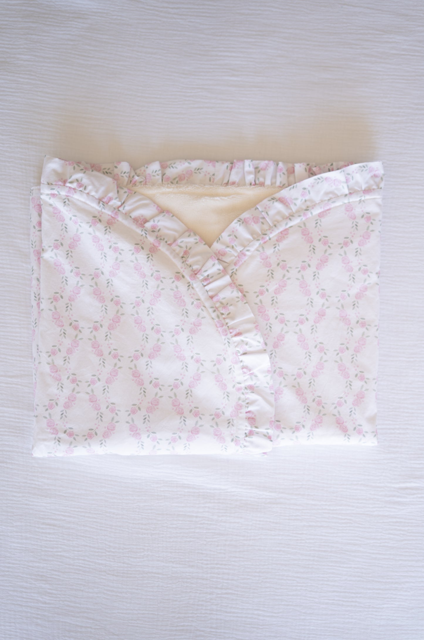 Receiving Wrap - Pink Flowers