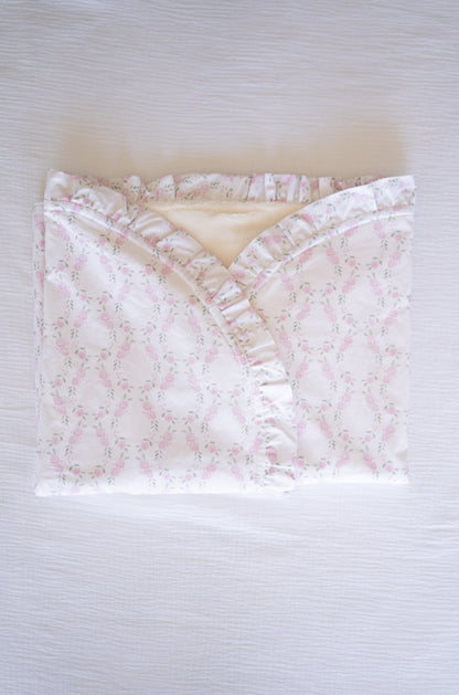 Receiving Wrap - Pink Flowers