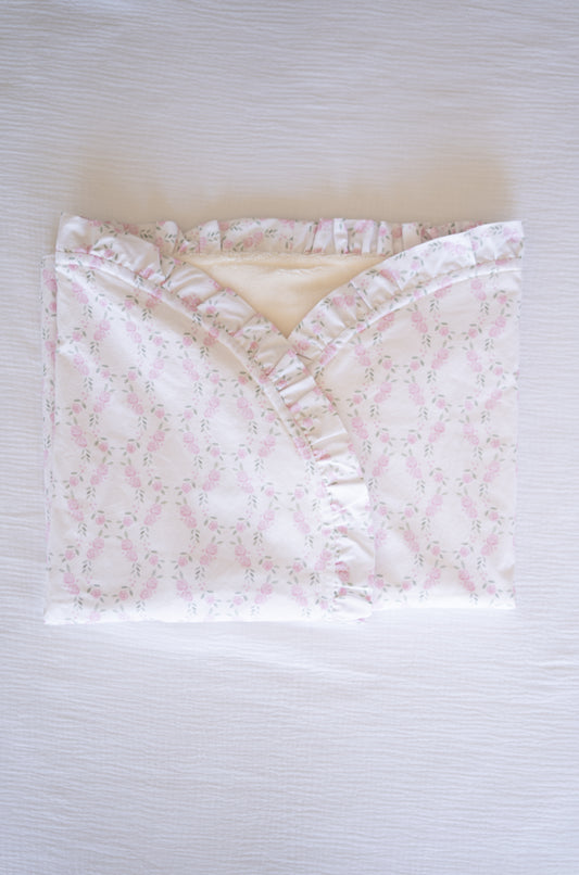 Receiving Wrap - Pink Flowers