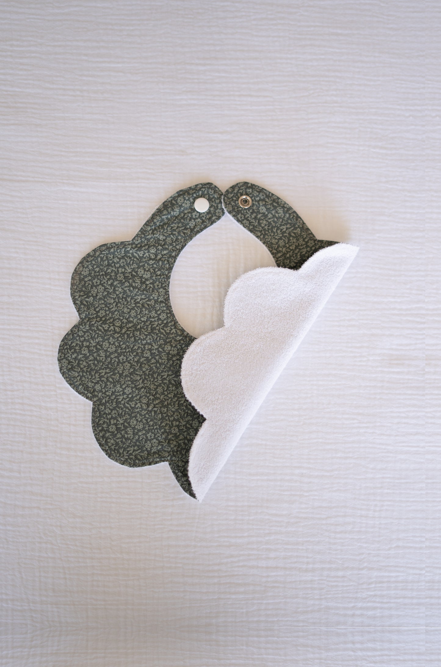 Green Leaves Tilda Baby Bib