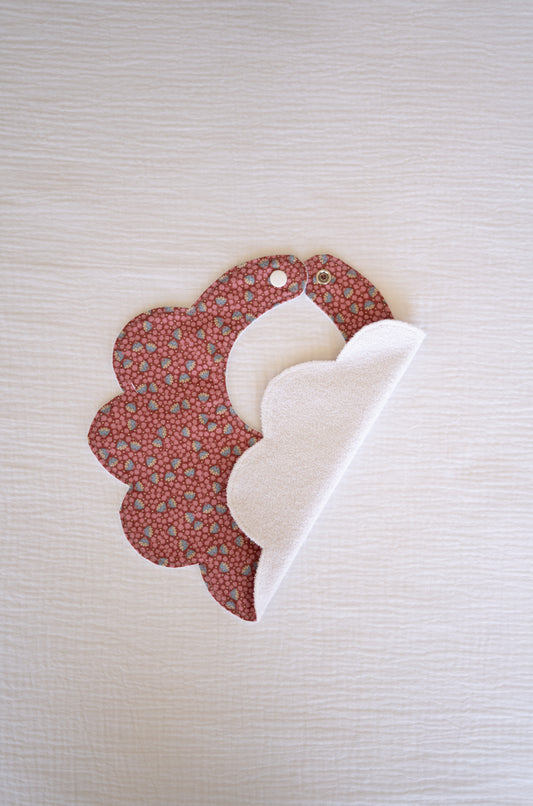 Raspberry Tilda Baby Bib