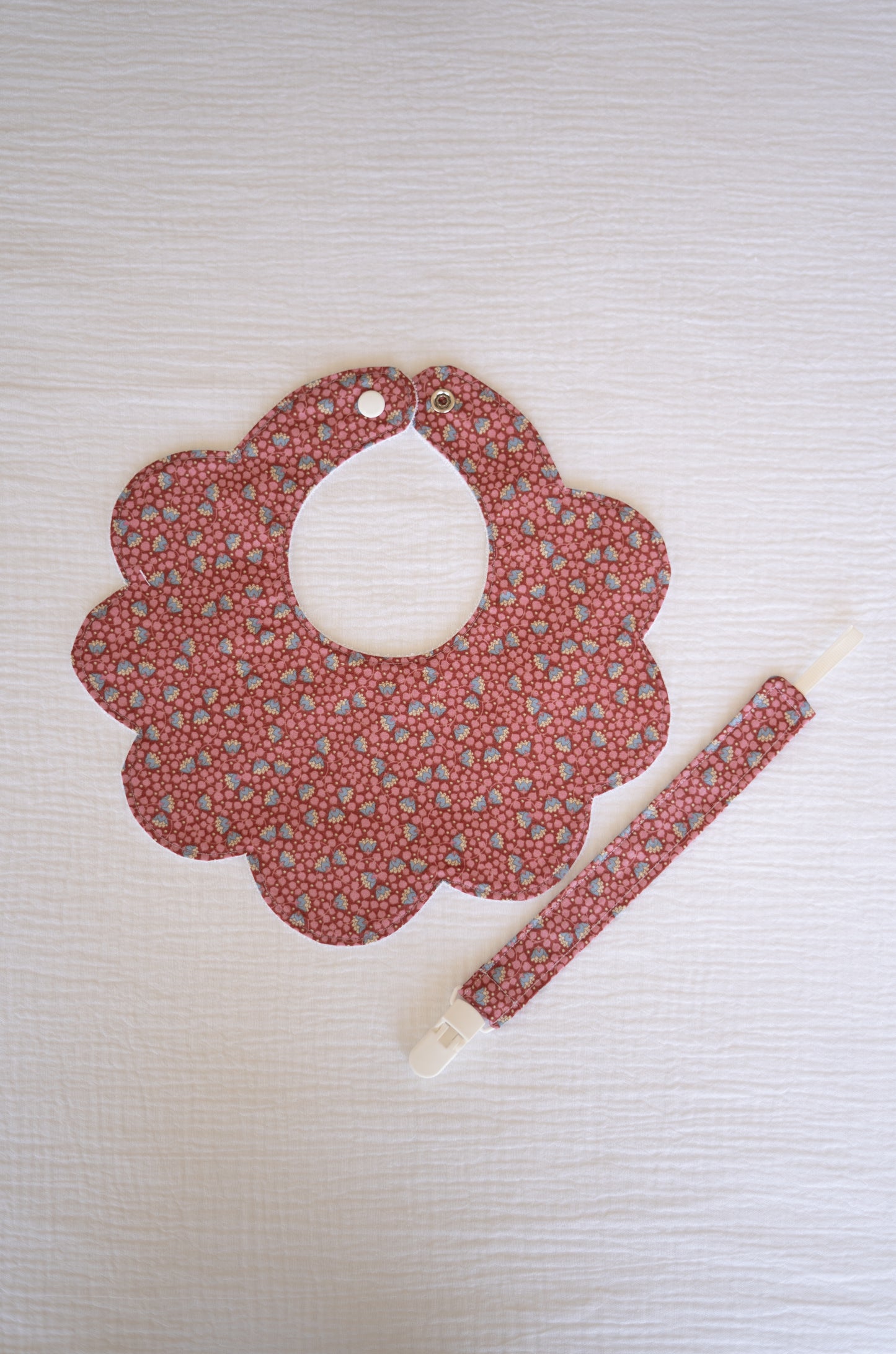 Raspberry Tilda Baby Bib
