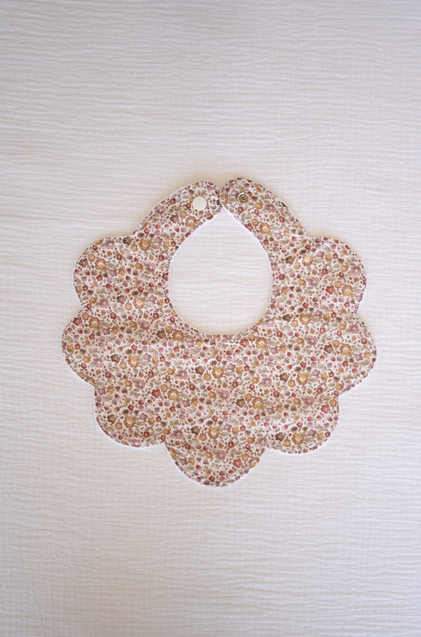 Fall Flowers Organic Cotton Baby Bib