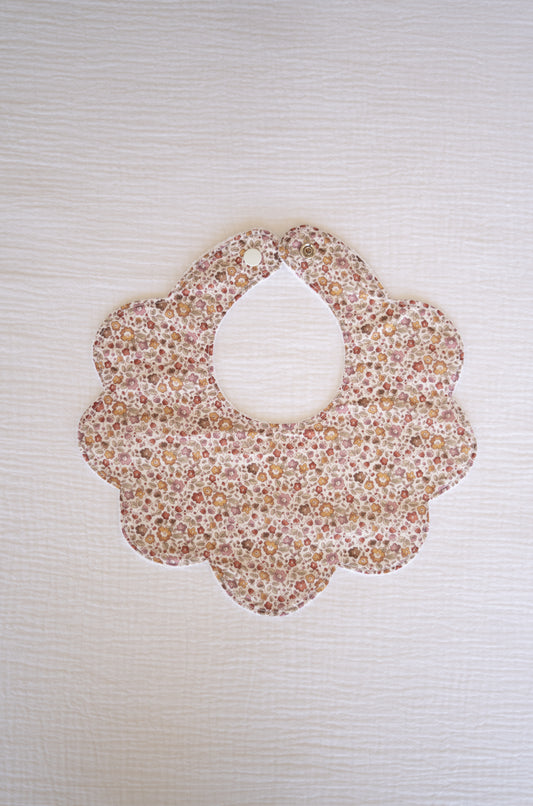 Fall Flowers Organic Cotton Baby Bib