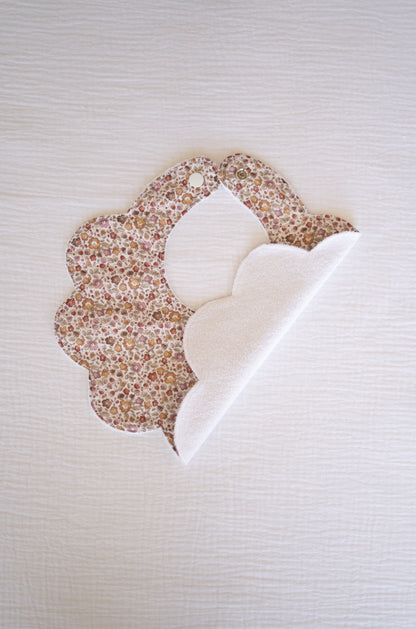 Fall Flowers Organic Cotton Baby Bib