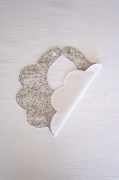 Blue Flowers Organic Cotton Baby Bib