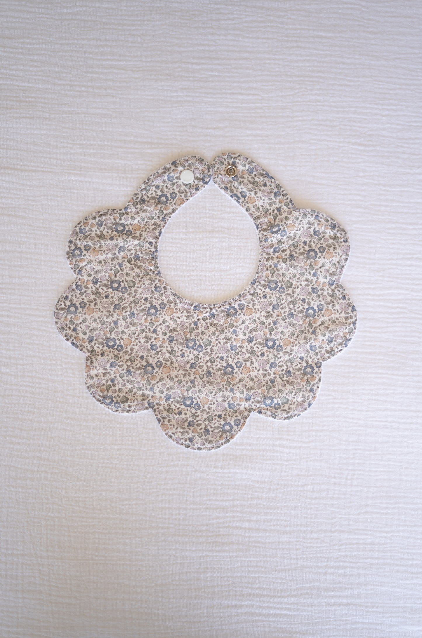 Blue Flowers Organic Cotton Baby Bib