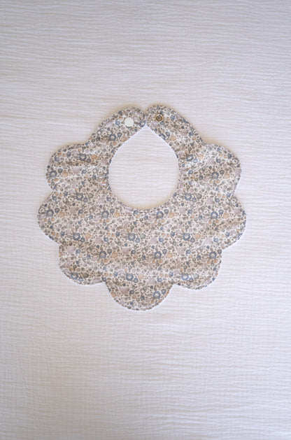 Blue Flowers Organic Cotton Baby Bib