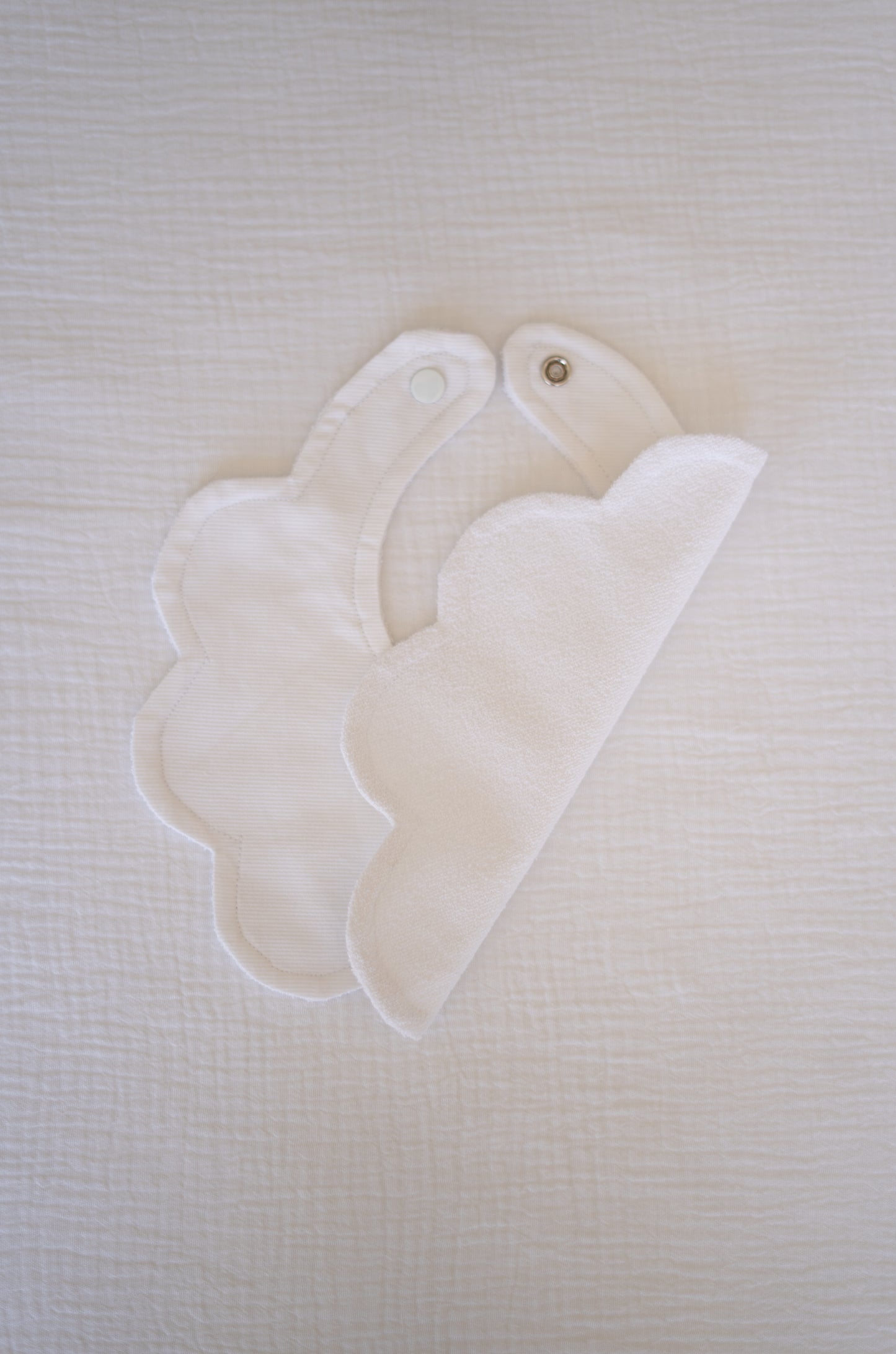 White Broiderie Baby Bib