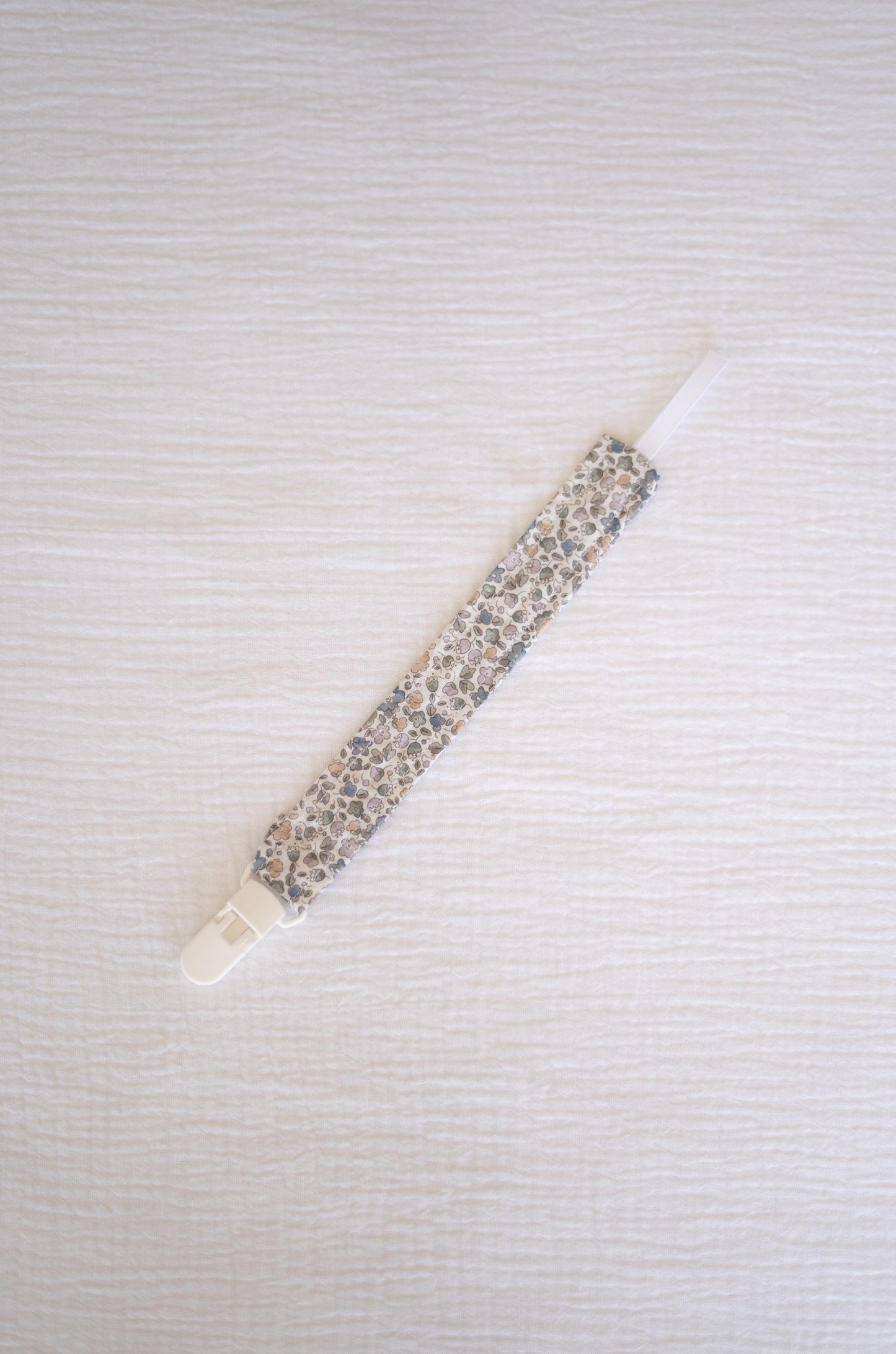 Blue Flowers Organic Cotton Pacifier Holder