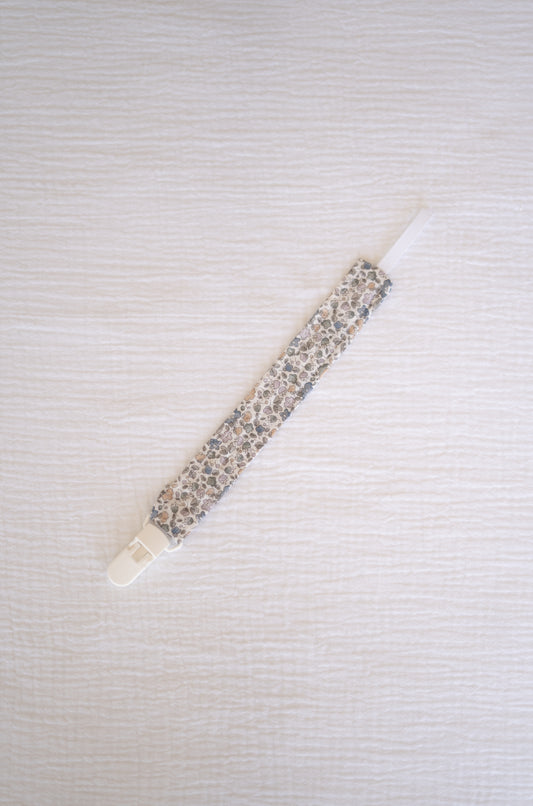 Blue Flowers Organic Cotton Pacifier Holder