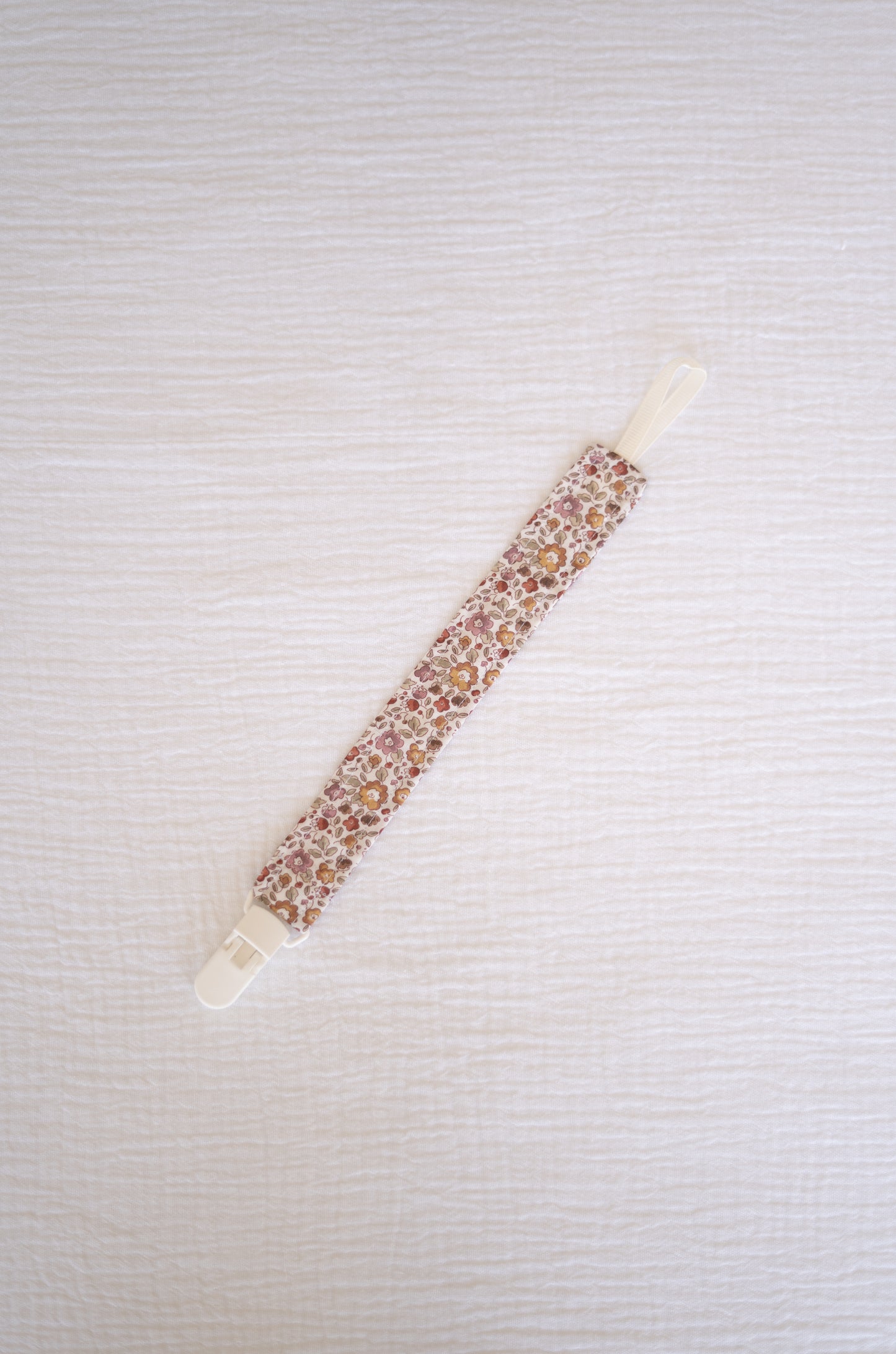 Fall Flowers Organic Cotton Pacifier Holder