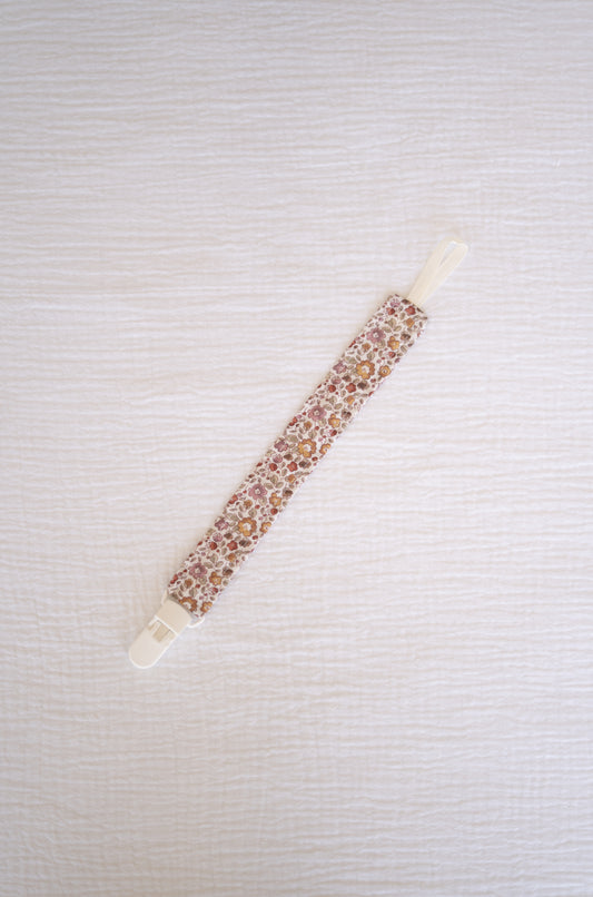 Fall Flowers Organic Cotton Pacifier Holder