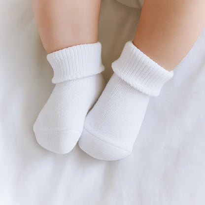 Premium Pima Cotton White Sleep Sack & Socks: Preemie